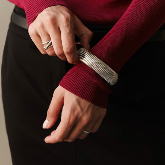 NARUKVICA OD HIRURŠKOG ČELIKA BODRUM BOLD SILVER 👑