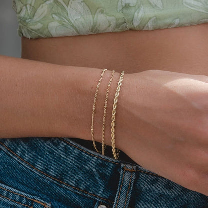 ŽENSKA NARUKVICA SA POZLATOM KORDA 🥂